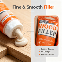 Pengisi Permukaan Kayu Cepat Kering Walnut Red Oak Log White Shades Sand Wood Filler untuk Memperbaiki Goresan Kayu.