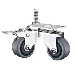 Rodízio de Aço Inoxidável SUS304 de 1,5 Polegadas, Leve, Antiestático, Giratório, para Móveis, Rodízio Pequeno Jin Zuan - Product Image 1