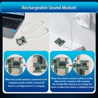 Programlanabilir ve İndirilebilir Ses Modülü, TF Kart Yuvası ile Hediye Kutusu, Oyuncak ve DIY Müzik Ürünleri için Maksimum 1GB TF Kart Kullanabilir