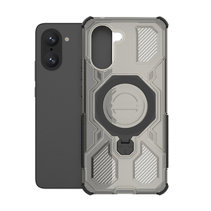 Funda de Teléfono Personalizada al por Mayor, Transparente, Resistente a Golpes, con Carga Inalámbrica Magnética, Diseño de Lujo en TPU+PC, Anillo 360, para <span class=keywords><strong>OnePlus</strong></span> Ace <span class=keywords><strong>5</strong></span> Racing - Product Image 1