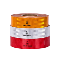 Cinta de Señalización Reflectante Personalizable con Logotipo, para Exteriores, Autos y Camiones, ECE 104r, Autoadhesiva, PVC PET, Impermeable, Alta Reflectividad