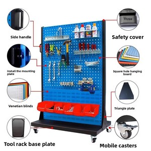 Soporte de herramientas de acero personalizado de varias capas, estante metálico con tablero perforado para taller, juego de tableros perforados para almacenamiento clasificado de herramientas - Product Image 2