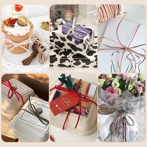 Cuerda de gamuza coreana de 3 mm para manualidades, cordón de piel de ciervo para joyería, material de decoración con cinta floral hecha a mano - Product Image 5