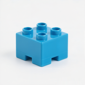 Moldeo por Inyección de Productos Plásticos Personalizados, Bloque de Construcción de Plástico Azul, Tamaño 2x2, Procesamiento de Piezas de Plástico PP - Product Image 1