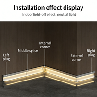 Plinthe du fabricant nouvelle plinthe de sol 5cm de hauteur 1mm d'épaisseur en alliage d'aluminium garniture plateau de lampe pour hôtel et villa