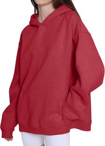 Sweat à <span class=keywords><strong>capuche</strong></span> court en molleton délavé à l'acide pour <span class=keywords><strong>femme</strong></span>, coupe oversize, style vintage, épais et tendance - Product Image 4