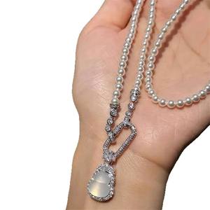 31308 Accessoires de perles DIY, pendentif en argent pur S925, support vide, boucle Fulu, pendentif pour la fête des mères, colliers élégants - Product Image 4