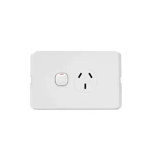 Free Samples SAA Approved 1 gang Electric Power Light Switch Wall Socket Outlet Australian Power Points Wholesale Alibaba