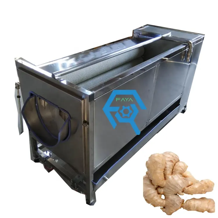 Brush Roller peeling machine for root vegetable potato radish ginger washing and peeling machine