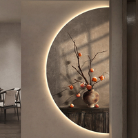 Décoration murale LED en cristal en forme de vase croissant, art lumineux botanique pour salon, entrée, hôtel, intérieurs modernes