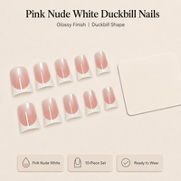 Y213 Kaixin Factory Faux ongles à presser effet œil de chat forme bec de canard ultra-brillants Rose Nude Blanc pour usage intérieur Fournisseurs