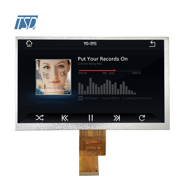 7'' 7 Inch Sunlight Readable High Brightness 1024x600 Resolution LVDS Interface IPS TFT LCD Display Module