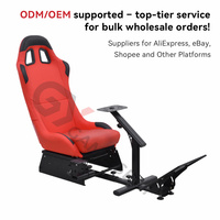 GY036 Support de simulateur de course Chaise de jeu vidéo Cadre de siège de course Cockpit professionnel pour Logitech G27 Thrustmaster T300 T150 RS