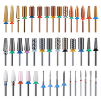 Elesecret Precio de Fábrica Brocas para Uñas de Carburo de Tungsteno y Diamante, Cónicas, para Eliminación de Gel y Uñas Acrílicas, para Uso en Salón, Tipo E-File