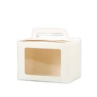 Meilleure vente pour boulangerie boîte-cadeau portable à fenêtre transparente couleur unie pour gâteau, emballage de bonbons au prix de gros - Product Image 3