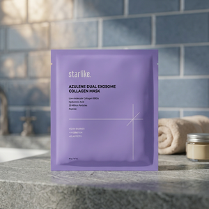 STARLIKE Azulene Dual Exosome Collagen Whitening Anti-Wrinkle Herbal Hydrogel Sheet Mask 1 กล่อง (40 กรัม 5 ชิ้น) |   CPNP SCPN MoCRA - Product Image 6