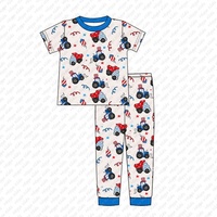 Ensembles de vêtements pour bébés nouveau-nés de haute qualité personnalisés, boutique, ensembles de vêtements en bambou à manches courtes, tenues pour enfants, vente en gros
