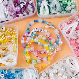 Factory supply wholesale various colors mixed sizes diy jewelry craft making round glass seed beads kit for jewelry making