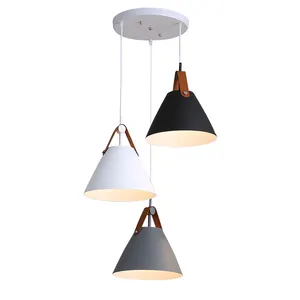 Zhongshan supplier creative art cafe dining room metal modern hanging pendant lights nordic pendant cone lamp