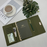Vente en gros d'agenda scolaire de bureau classeur Agenda A5 journaux personnalisés en cuir PU cahiers à feuilles mobiles