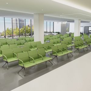 Sillas de Espera Aobin LJ-H528 con Asientos en Fila y Pasamanos para Uso en Hospitales, Escuelas y Aeropuertos, en Colores Verde Sauce y Azul Piedra - Product Image 3