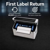 Imprimante d'étiquettes thermiques professionnelle ED1080 4x6 pour bureau, connexion sans fil USB, imprimante de codes-barres et de bordereaux pour la logistique e-commerce