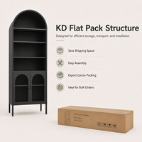 Archivador de Acero con Estructura KD a Precio de Fábrica, Archivador Metálico de Alta Resistencia con Parte Superior Arqueada para Documentos, Oficina en Casa