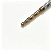 CUFFNOD OEM Fraise à billes à rainure profonde en carbure de tungstène revêtu de TiAlN, 2 dents, droite, queue D4, longueur 50mm, HRC 60, CNC
