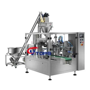 Fully Automatic Premade Stand Up Pouch Weighing Filling Sealing Machine With Auger Filler