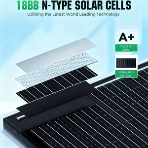 Chargeur solaire monocristallin 200W ultime, haute efficacité, charge rapide pour les situations d'urgence, alimentation hors réseau, extérieur - Product Image 2