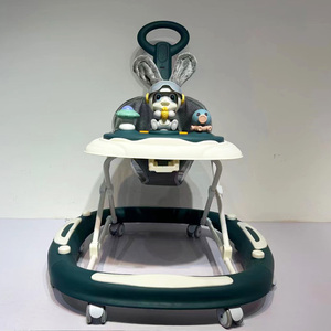 Marche-bébé pliable fiable avec cadre en plastique, lumières clignotantes, <span class=keywords><strong>chansons</strong></span> amusantes, jouets rotatifs et réglage de la hauteur - Product Image 3