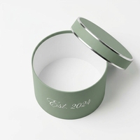 Boîte à fleurs ronde de luxe pour fleurs fraîches, emballage floral en papier personnalisé