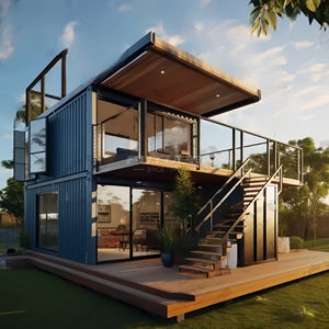 Rumah Kontainer 2 Lantai Berkualitas Tinggi 40FT, Rumah Kontainer Mewah, Rumah Kontainer Kayu - Product Image 1