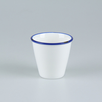 Service de table en céramique peint à la main de style nordique européen, émail blanc avec bord bleu, vaisselle de cuisine, vaisselle de salle à manger en porcelaine