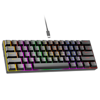 Clavier mécanique de jeu EWEADN 61 compact, disposition 60%, éclairage RVB, rechargeable par USB Type-C, nouveau, Plug&Play, bureau et bureau