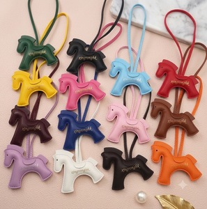 Wholesale Cute Eco-Friendly Designer Horse Bag Charm PU Leather Keychain and Handbag Pendant for Women <b>Car</b> <b>Ornament</b> - Product Image 1