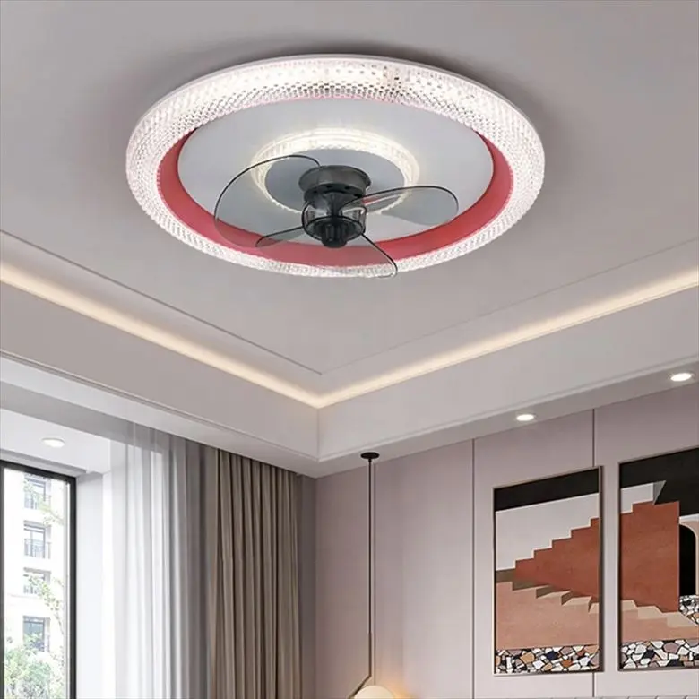 Made In China Superior Fan Light Led Quality Round Modern Crystal Residential Ceiling Fan With Light