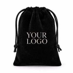 Pochette en velours doux avec cordon de serrage, logo personnalisé, sac d'emballage réutilisable pour bijoux, cosmétiques, câbles électroniques, cadeaux - Product Image 5