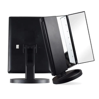 Miroir intelligent de coiffeuse de poche détachable en forme de chat personnalisé à prix abordable miroir debout de maquillage de bureau à gradation led avec lumière