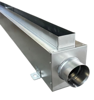 Diffuseur linéaire industriel moderne en aluminium pour CVC avec boîtier de plénum et barre de flux invisible pour une ventilation efficace des bureaux et des espaces publics