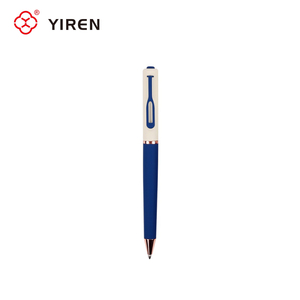 Stylo bille YIREN, nouveau design, couleurs contrastées, revêtement en caoutchouc, stylo publicitaire promotionnel, option multicolore, écriture 1,0 mm - Product Image 2