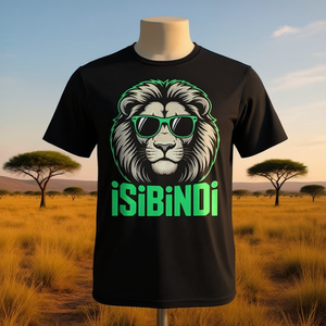 T-Shirt Promozionale Unisex con Stampa Serigrafica del Leone Nero Isibindi, Girocollo, Manica Corta - Product Image 3
