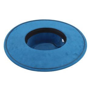 Nouveau Offre Spéciale Vintage melon Panama Fedora chapeau femmes chapeau plat 10cm large bord goutte d'eau Fedora feutre chapeaux en Stock - Product Image 5