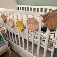 Guirlande en tissu mousseline lavable pour décoration murale de chambre, bannière de fête d'anniversaire pour chambre de bébé, décoration intérieure