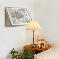 Lampe de table LED moderne à piles, sans fil, plissée, à intensité variable, idéale pour la décoration de chambre à coucher - Bestseller