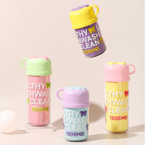 TedeMei Travel Toiletry Bottle <b>Plastic</b> Portable Round <b>Container</b> For Home Travel Student Gift Multifunctional <b>Storage</b> - Product Image 1