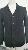 2025 hiver mode tricoté Cardigan hommes col rabattu pull veste épais chaud Crochet tricot manteaux décontracté élégance