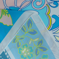 Écharpe carrée en crêpe de soie pour femme, motif imprimé style chinois, 90x90cm, ourlet mécanique, foulard pour le cou