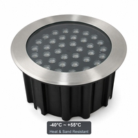 Luz LED RGB para Empotrar en Suelo, 36W 60W 96W, IP67, 12V 24V, Control por Aplicación, para Exteriores, Jardín, Terraza, Piscina, Paisaje, Impermeable, de Aluminio