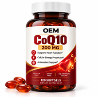 Gélules CoQ10 Clean Label sans gluten, sans produits laitiers, sans colorants artificiels, pour la fonction cardiaque, bien-être adulte, marque privée, vente en gros